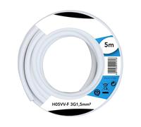 CAVO ELETTRICO PROLUNGA 5MT 3G1.5 MM H05VV-F MATASSA FILO ELETTRICO BIANCO
