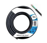 CAVO ELETTRICO PROLUNGA 5MT 3G1.5 MM H05VV-F MATASSA FILO ELETTRICO NERO