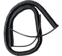 Cavo elettrico spiralato Flex Curly Spring Cord, Cavo di prolunga retrattile a spirale a 2 conduttori in rame 20AWG da 1,25 a 3,75 metri(Stretch 2.5 Meters)