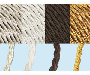 CAVO ELETTRICO TRECCIA ANTICO 3X0,75 MT10 BIANCO