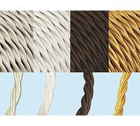 CAVO ELETTRICO TRECCIA ANTICO 3X1,5 MT25 MARRONE