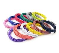 Cavo elettronico in rame 22AWG da 1 m, isolato in PVC con diametro esterno di 1,6 mm, cavo di illuminazione UL1007 da 300 V, multicolore for installazioni di lampade e progetti fai da te a LED(Red)
