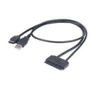 Cavo eSATA USB Akasa Flexstor 0,4 m Nero