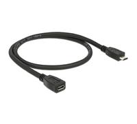 Cavo estensione USB 2.0 Micro-USB B DeLOCK 0,5 m Nero