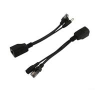 Cavo Estensore PoE 17cm Connettore DC 5.5mm | Compatibile telecamere IP, installazione rapida, per trasmissione dati stabile, supporto standard 12V(Black)