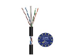 Cavo esterno FTP CAT6 nero CCA CPR FCA PE bobina 100 m di minimo