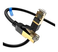 Cavo Ethernet 3 metri,Cavo Rete Cat 8,Ethernet Cable 40Gbps 2000MHz con connettore RJ45 Cavo lan Cat 8,Cavo di rete schermato per switch di rete, più veloce di Cat5/Cat5e/Cat6