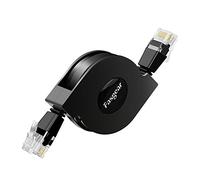 Cavo Ethernet Cat 6, cavo di rete retrattile Fasgear 10Gbps 1MHz-250MHz Il connettore RJ45 funziona per modem router, PC, laptop, PS2 e altro (nero)