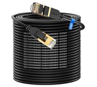 Cavo Ethernet Cat 8 da 75m, ad alta velocità, 26 AWG, cavo di rete LAN Cat8 da 40 Gbps, 2000 MHz con connettore RJ45 placcato oro, cavo Internet esterno e interno compatibile con router