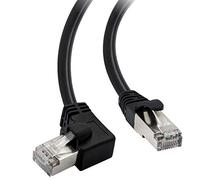 Cavo Ethernet Cat5, RJ45 maschio a maschio 90 gradi di rete Internet LAN cavo patch per PC, router, modem, stampante, Xbox, PS4, 46 cm (angolo verso destra)
