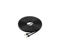 Cavo Ethernet Cat7 da 15 m, flessibile, ultra sottile e piatto, con filo di rame nudo non schermato a doppino intrecciato, nero, per server di