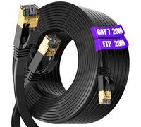 Cavo Ethernet Cat7 da 20 Metri Schermato, Cavo di Rete LAN 20 metri Piatto