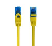 Cavo Ethernet di Rete Patch Cat.5e U/UTP trasmissione fino a 1Gigabit, 2 Connettori RJ45, Cavo in PVC, CCA, AWG 26/7. Ideale per trasmissione fibra ottica con regi Gigabit/LAN , 0.5m, Giallo