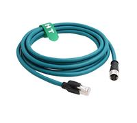 Cavo Ethernet HangTon M12 Codice A 8 pin femmina a RJ45 Cat-7e Patch Cord per sensore attuatore industriale Applicazione automazione rete Profibus 10m