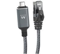 CAVO ETHERNET LAN GIGABIT RJ45 A USB TYPE-C 3.2 DA 1 METRO | EWENT EC2000
