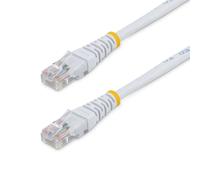 Cavo Ethernet StarTech.com M45PAT15MWH Cat5e 15 m UTP RJ-45 maschio Oro Bianco