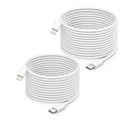 Cavo extra lungo da USB C a Lightning, 6 m, confezione da 2, 27 W, cavo di | Certificato MFi, compatibile con iPhone 14/13/12/11 Pro Max Mini, XS, XR, X, 8/7/6, SE, iPad con custodia di ricarica