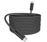 Cavo extra lungo da USB C a USB C, 5 m, PD, 60 W, da tipo C a tipo C, ricarica rapida, compatibile con iPhone 15, MacBook Air/Pro, iPad Pro 2020, Samsung Galaxy S22/S21, S21+, S20, Note 20/10, nero