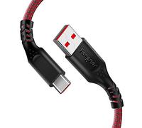 Cavo Fasgear Warp Charge 30W per Oneplus 7 Pro 7T, 1m Cavo di ricarica da cavo USB C Cavo Fast Charge Nylon Sincronizzazione dati intrecciata Cavo USB tipo C per Oneplus 7 6T 6 5T 5 (1m, Rosso)