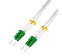 LogiLink Cavo fibra ottica armato acciaio OS2 LC/APC Duplex 9/125 7,5 m Bianco