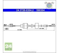Cavo filo cambio frizione ATE per CITROEN BX