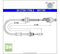 Cavo filo cambio frizione ATE per NISSAN MICRA II #bo