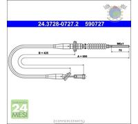 Cavo filo cambio frizione ATE per OPEL AGILA ##u