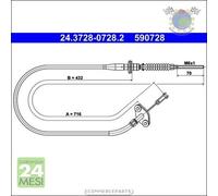 Cavo filo cambio frizione ATE per OPEL AGILA ##v