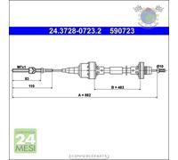 Cavo filo cambio frizione ATE per OPEL ASTRA F ##t