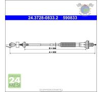 Cavo filo cambio frizione ATE per PEUGEOT 206 ##6