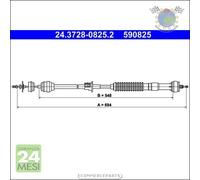 Cavo filo cambio frizione ATE per PEUGEOT 306 ##4
