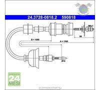 Cavo filo cambio frizione ATE per PEUGEOT 405