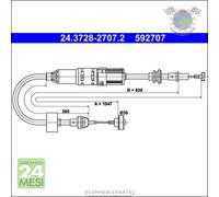 Cavo filo cambio frizione ATE per SEAT AROSA VW POLO 6V5 6V2 6N2 6N1 CADDY LUPO
