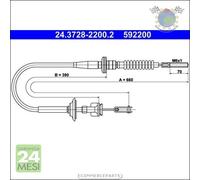 Cavo filo cambio frizione ATE per SUBARU JUSTY III SUZUKI IGNIS #bq