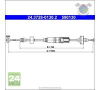 Cavo filo cambio frizione ATE per VW GOLF III VENTO