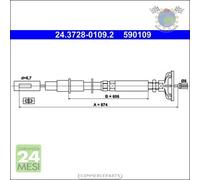 Cavo filo cambio frizione ATE per VW SCIROCCO