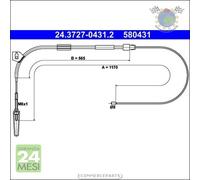 Cavo filo freno a mano ATE Anteriore per MERCEDES CLASSE A 210 190 170 160