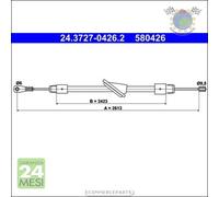 Cavo filo freno a mano ATE Anteriore per MERCEDES CLASSE E 430 420 320 300 290