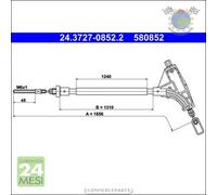Cavo filo freno a mano ATE Anteriore per PEUGEOT 406 #f3