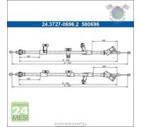 Cavo filo freno a mano ATE per FORD FOCUS #ex