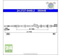 Cavo filo freno a mano ATE Posteriore Dx Destro per MERCEDES CLASSE E 500 420 4