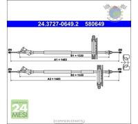 Cavo filo freno a mano ATE Posteriore per FORD FOCUS