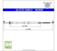 Cavo filo freno a mano ATE Posteriore per LANCIA YPSILON