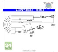 Cavo filo freno a mano ATE Posteriore per MERCEDES SPRINTER 316 314 313 312 311