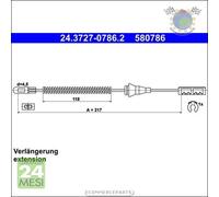 Cavo filo freno a mano ATE Posteriore per OPEL CORSA C TIGRA