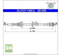 Cavo filo freno a mano ATE Posteriore per VOLVO V70 S70 850