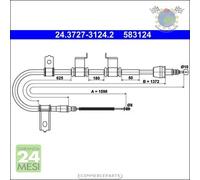 Cavo filo freno a mano ATE Posteriore Sx Sinistro per HYUNDAI GETZ #jh