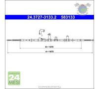 Cavo filo freno a mano ATE Posteriore Sx Sinistro per HYUNDAI SANTA FE #jm