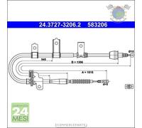 Cavo filo freno a mano ATE Posteriore Sx Sinistro per KIA PICANTO #jt