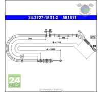 Cavo filo freno a mano ATE Posteriore Sx Sinistro per MAZDA 323
